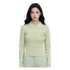 Ribbed Knit Shirt – Sage Green