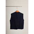 Cropped Vest & Wide-Leg Pants Set – Denim