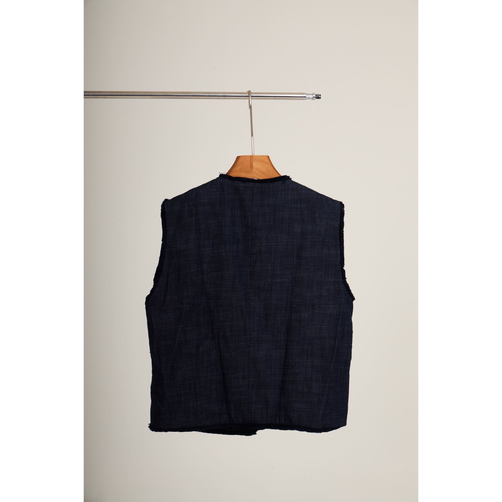 Cropped Vest & Wide-Leg Pants Set – Denim