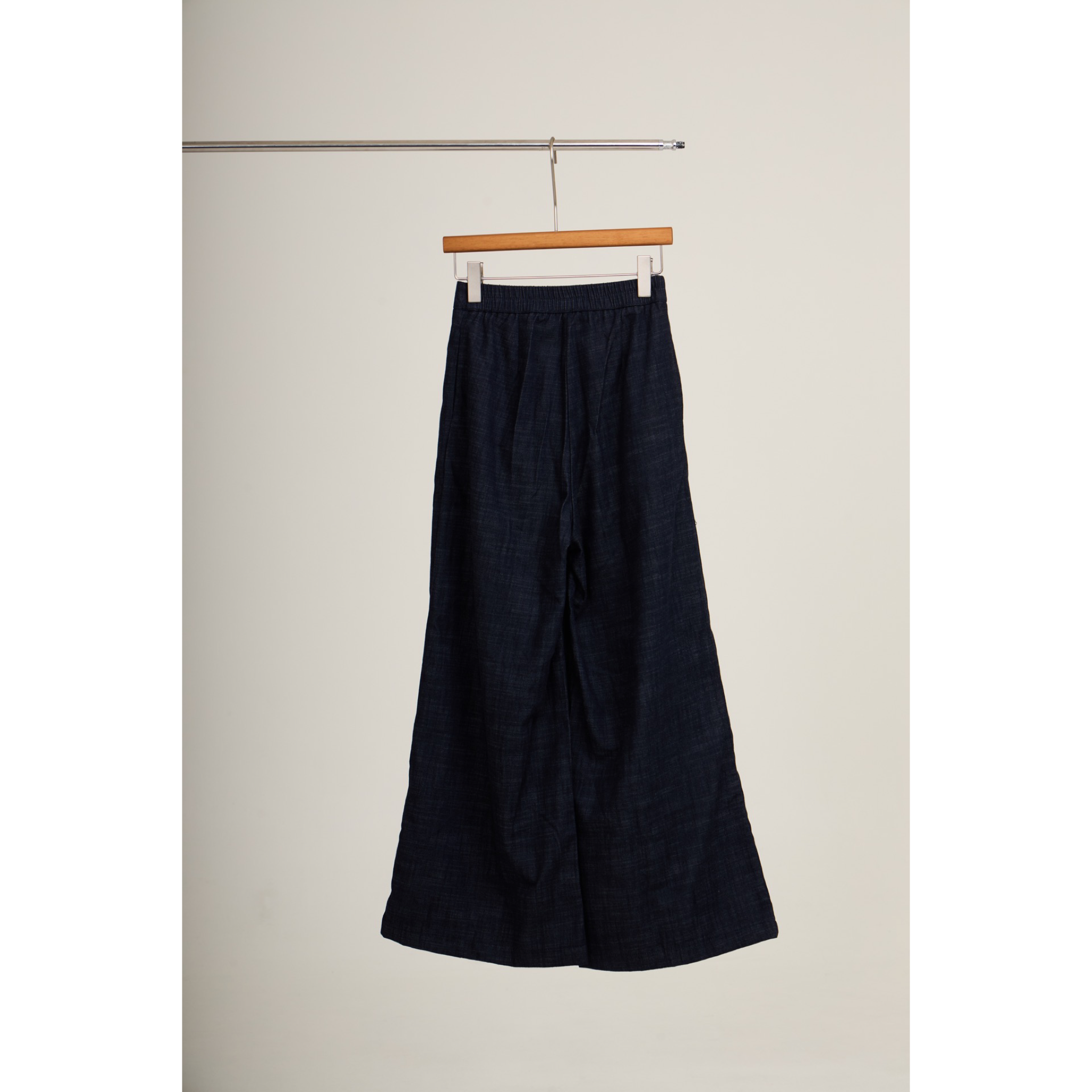 Cropped Vest & Wide-Leg Pants Set – Denim