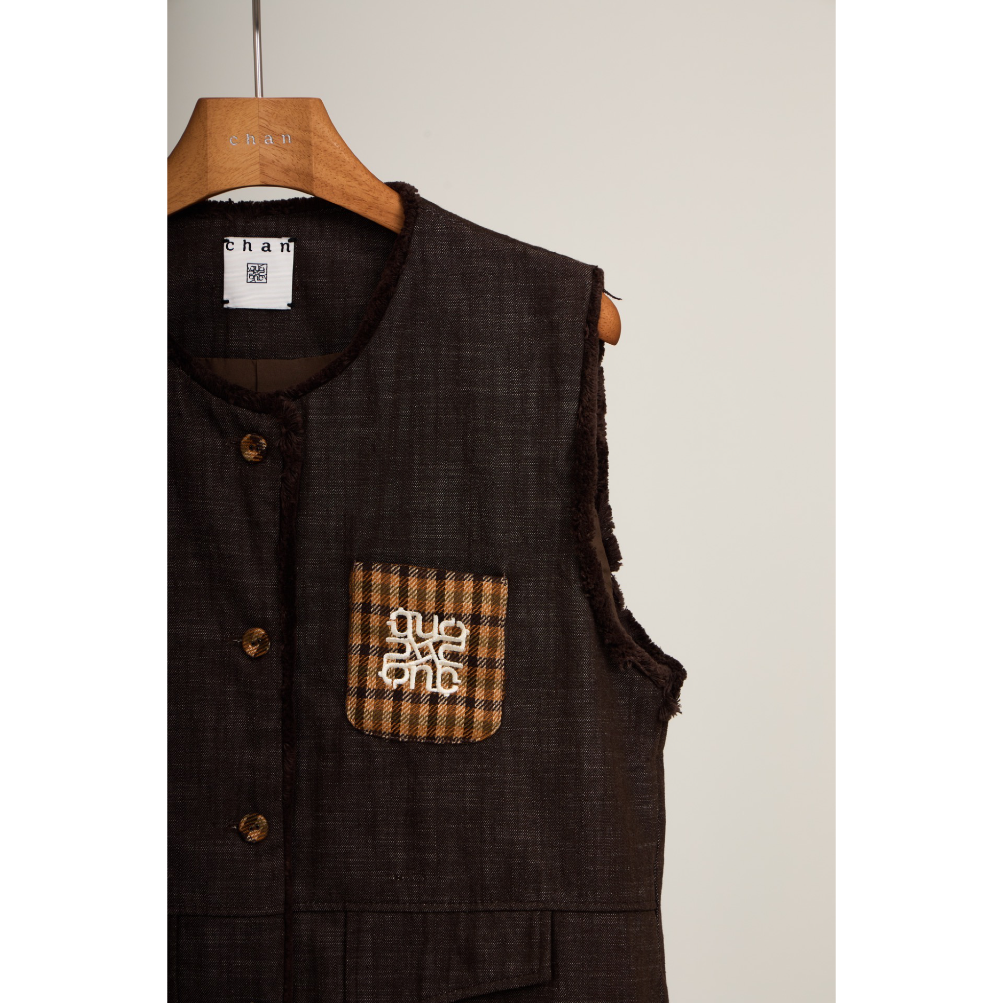 Cropped Vest & Wide-Leg Pants Set – Brown