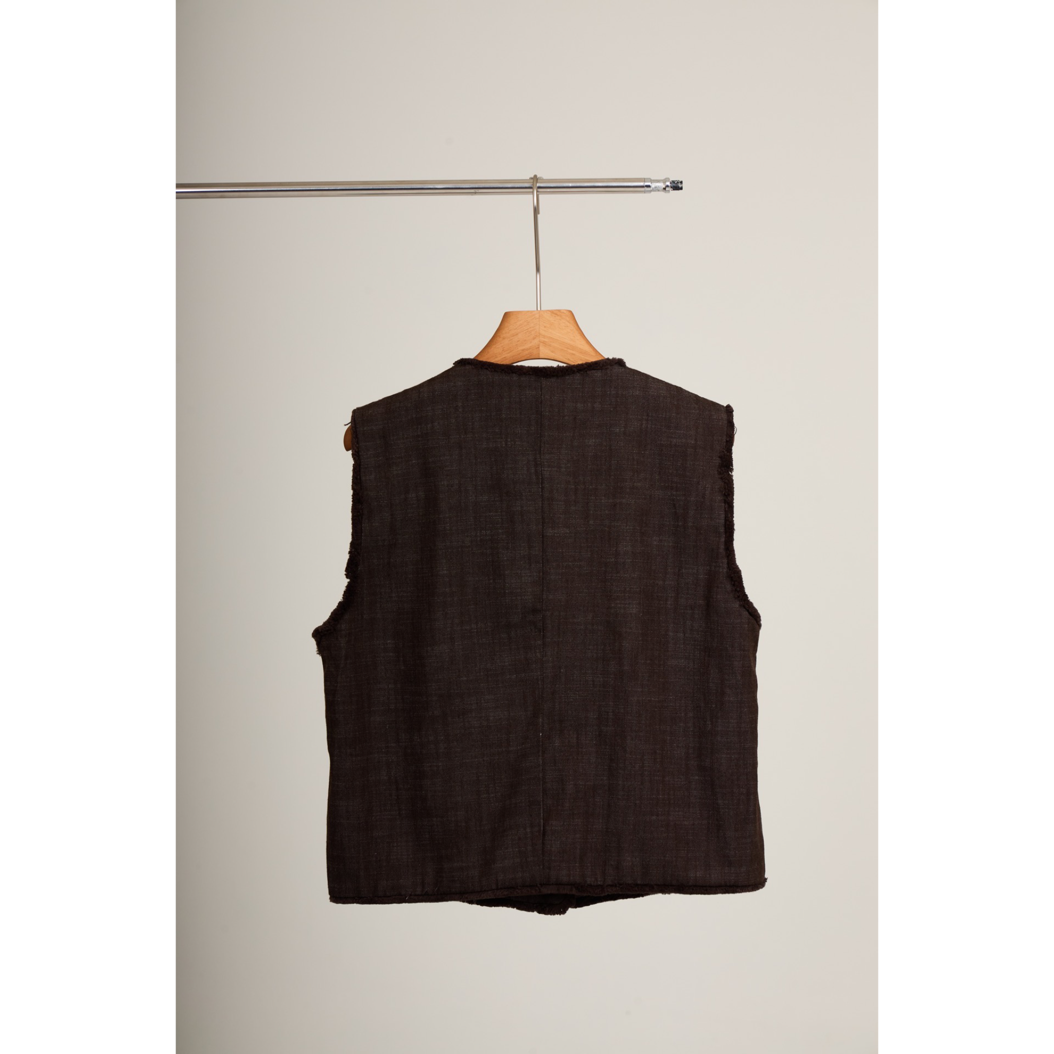 Cropped Vest & Wide-Leg Pants Set – Brown