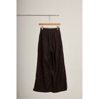 Cropped Vest & Wide-Leg Pants Set – Brown