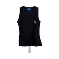 Knit V-Neck Tie Vest – Navy