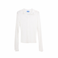 Double-Layer Sheer Shirt  – White