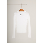 Double-Layer Sheer Shirt  – White
