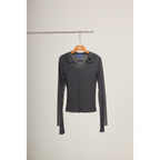Double-Layer Sheer Shirt  – Grey