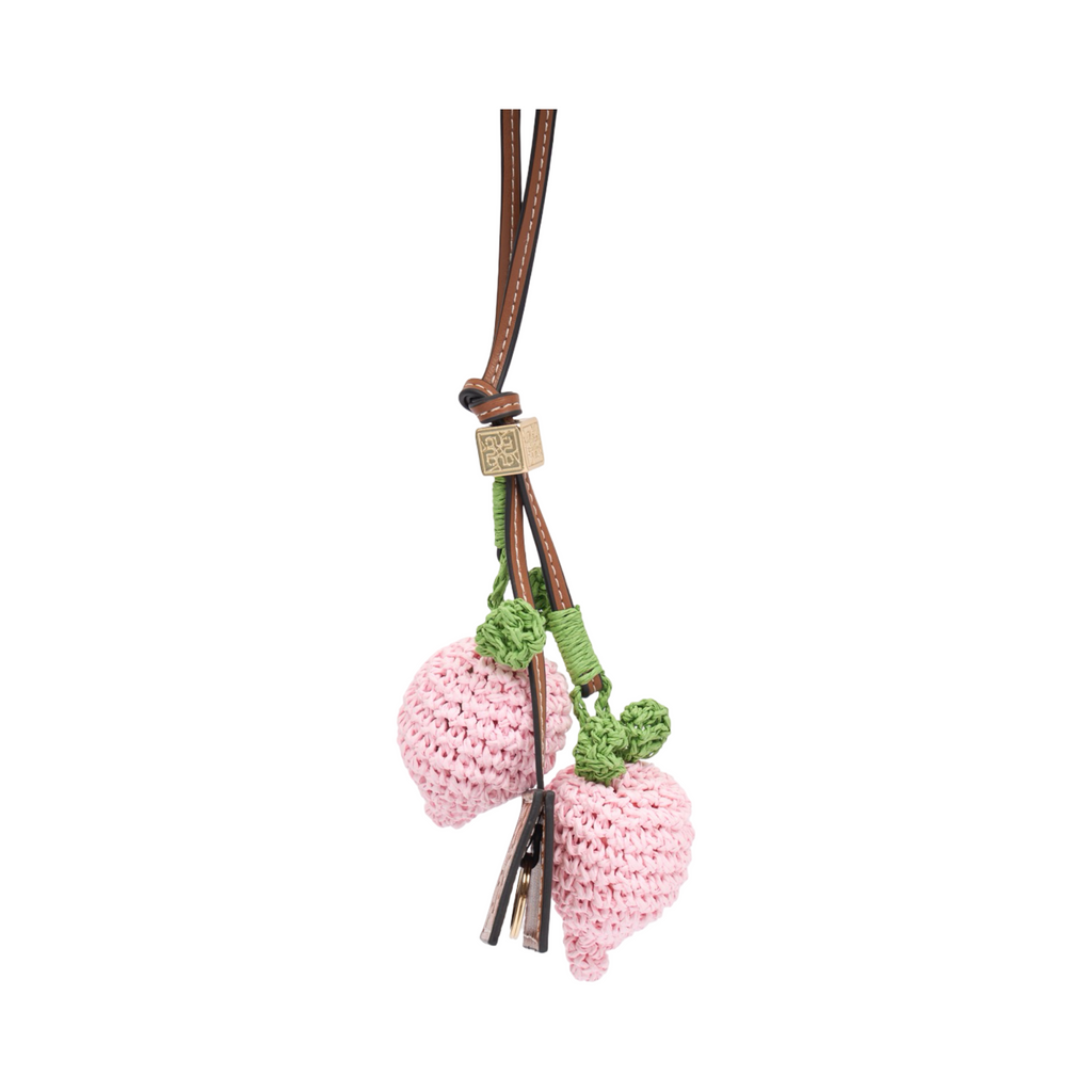 Fruity Crochet Bag Charm – Strawberry