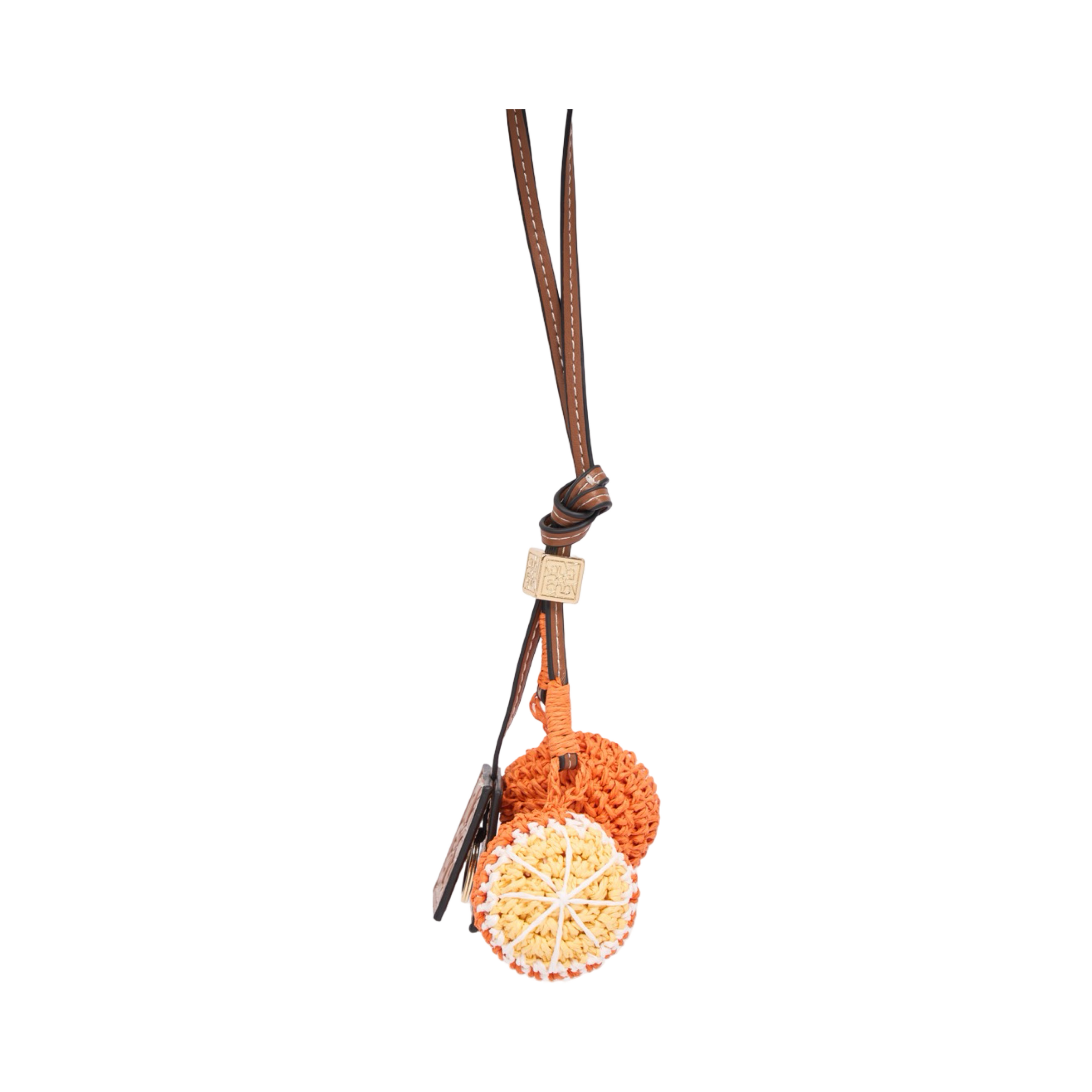 Fruity Crochet Bag Charm – Orange