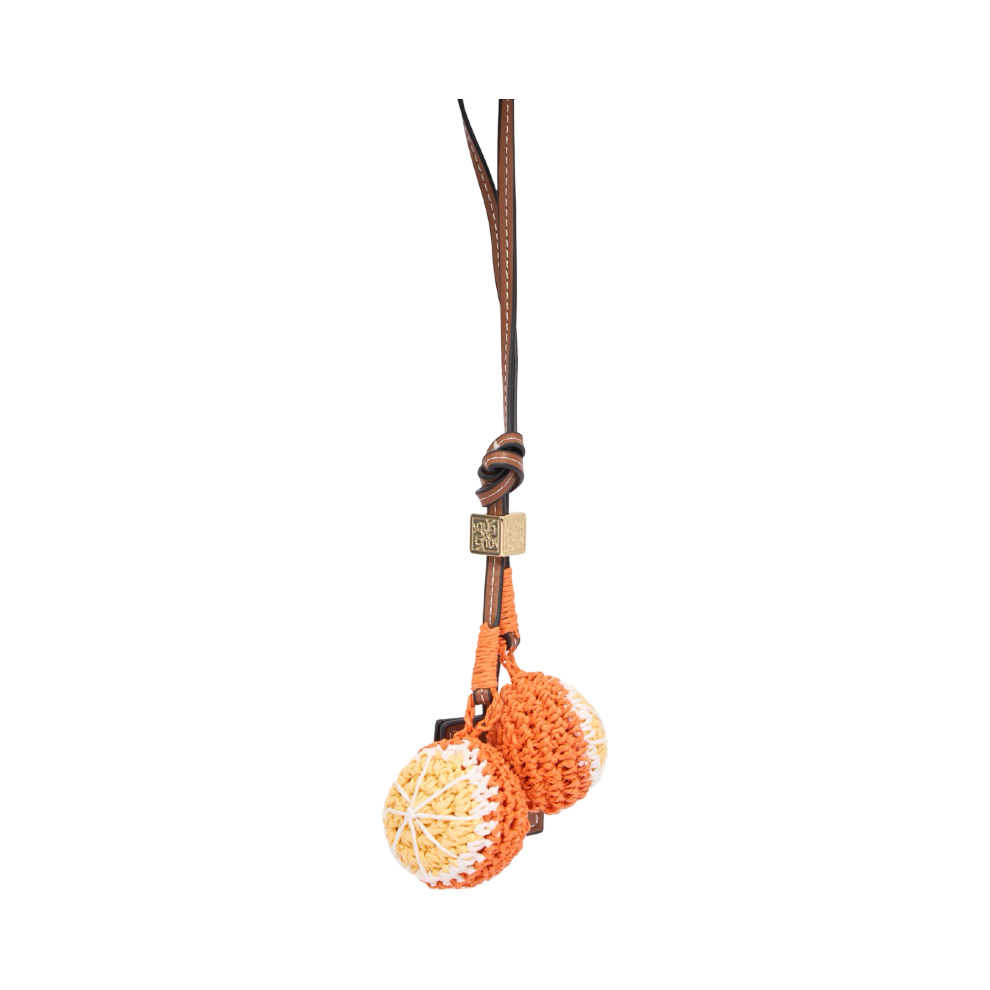 Fruity Crochet Bag Charm – Orange
