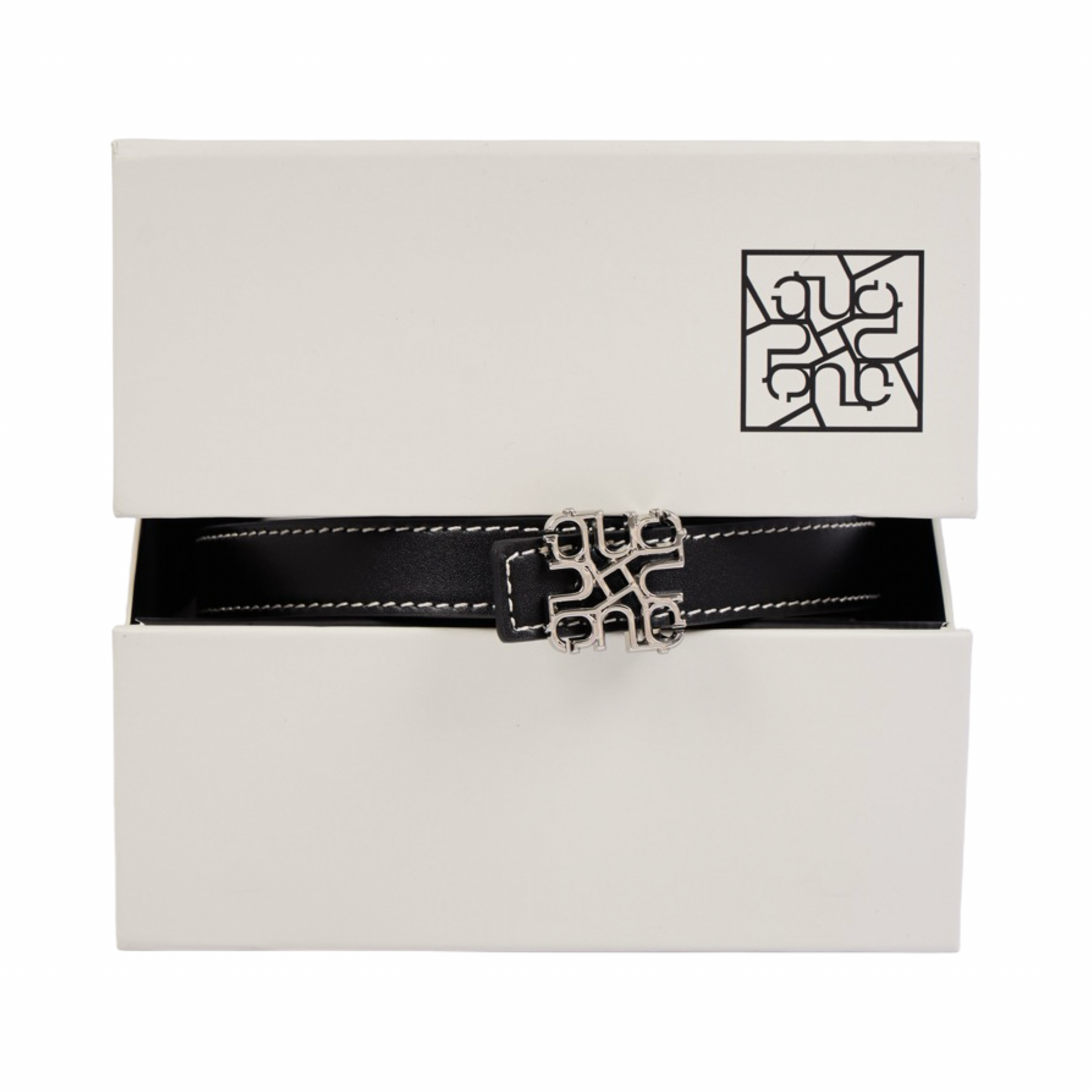 Leather Belt Black/Brown – Silver