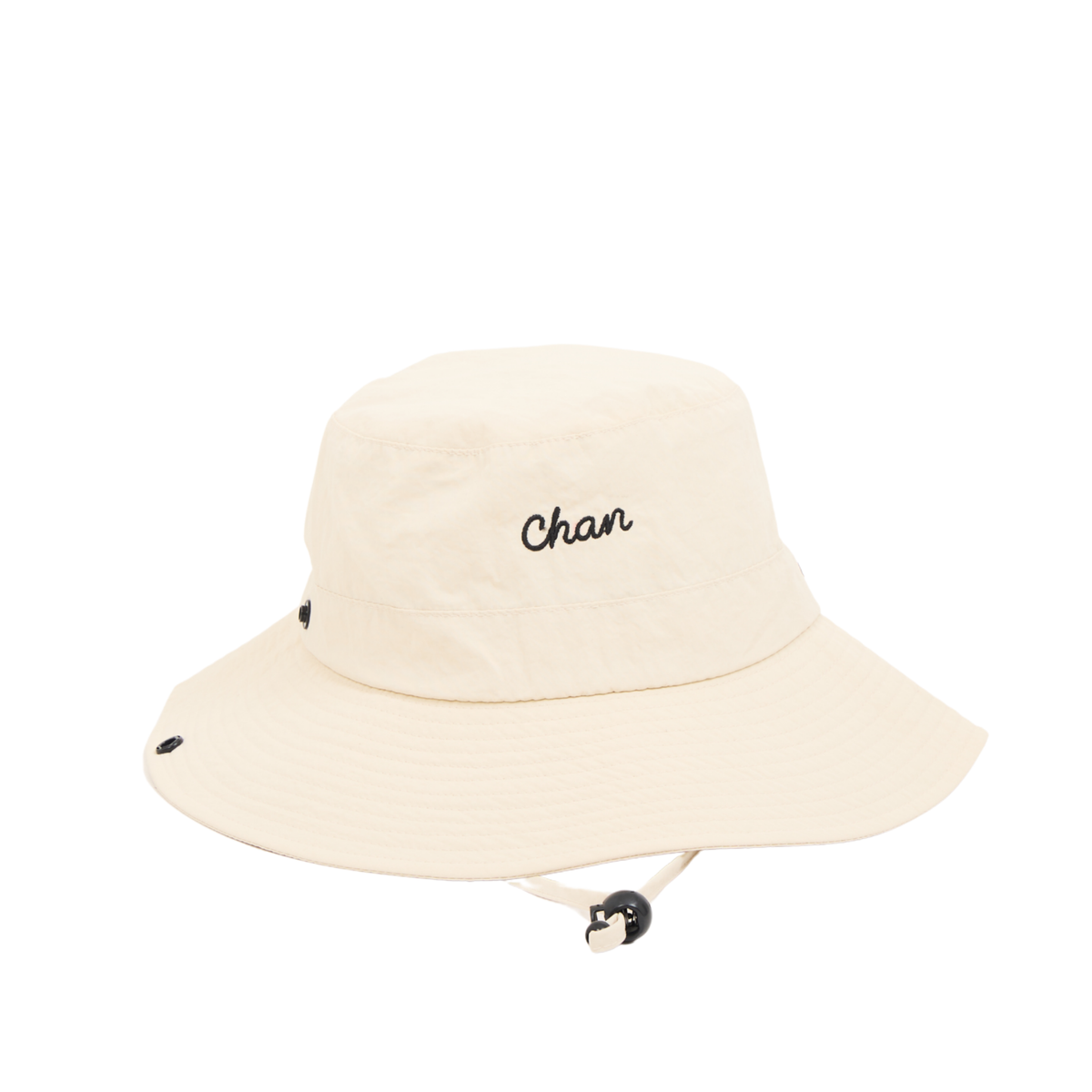 Logo Embroidery Bucket Hat – Beige