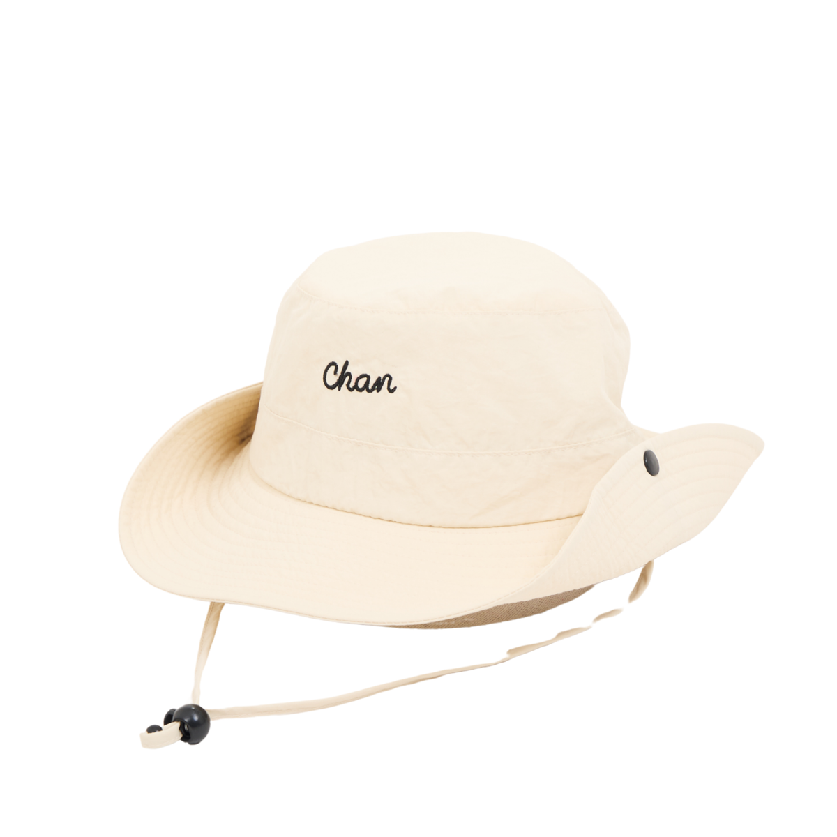 Logo Embroidery Bucket Hat – Beige