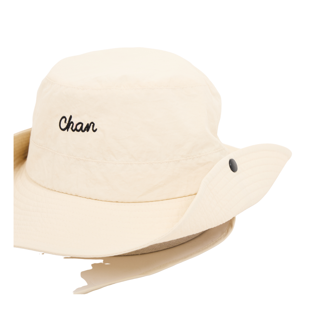 Logo Embroidery Bucket Hat – Beige