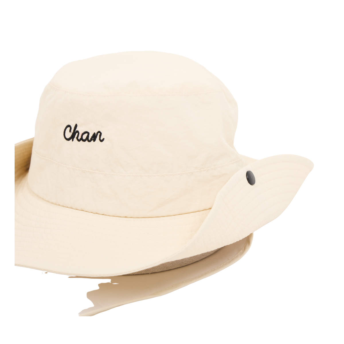 Logo Embroidery Bucket Hat – Beige
