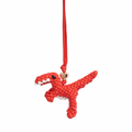 Woven Dinosaur Red Bag Charm – Gold