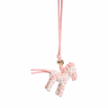 Woven House Pink Bag Charm – Gold
