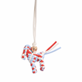 Woven House Blue Red Bag Charm – Gold