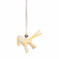Woven House Yellow Bag Charm – Gold