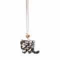 Woven Elephant Black Bag Charm – Gold