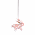 Woven Rabbit Pink Bag Charm – Gold
