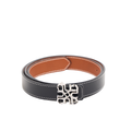 Leather Belt Black/Brown – Silver