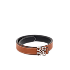 Leather Belt Black/Brown – Silver