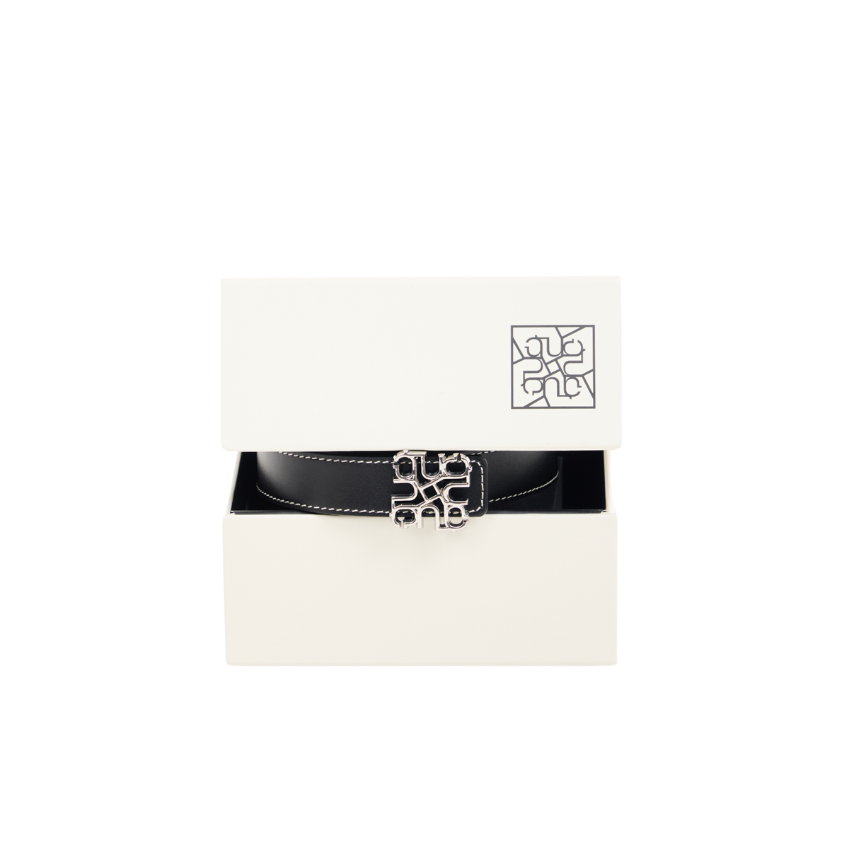 Leather Belt Black/Brown – Silver