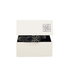 Woven Leather Belt Black/Brown – Silver
