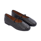 Journey –  Florence Handmade Calfskin Flats – Midnight