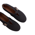 Journey –  Capri Mary Jane Flats – Midnight