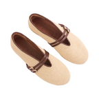 Journey –   Capri Mary Jane Flats – Oat