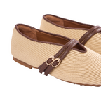 Journey –   Capri Mary Jane Flats – Oat