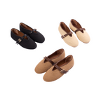 Journey –  Capri Mary Jane Flats – Milk Tea