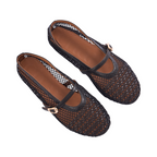 Journey –  Verona HandMesh Flats – Midnight