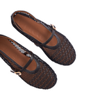Journey –  Verona HandMesh Flats – Midnight