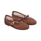 Journey –  Verona HandMesh Flats – Chestnut