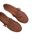 Journey –  Verona HandMesh Flats – Chestnut
