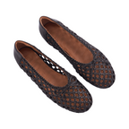 Journey –  Roma Handmade Calfskin Flats – Midnight