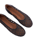 Journey –  Roma Handmade Calfskin Flats – Midnight