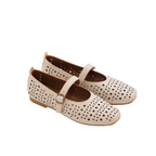 Journey – Siena Calfskin Mary Jane Flats – Smoky Grey