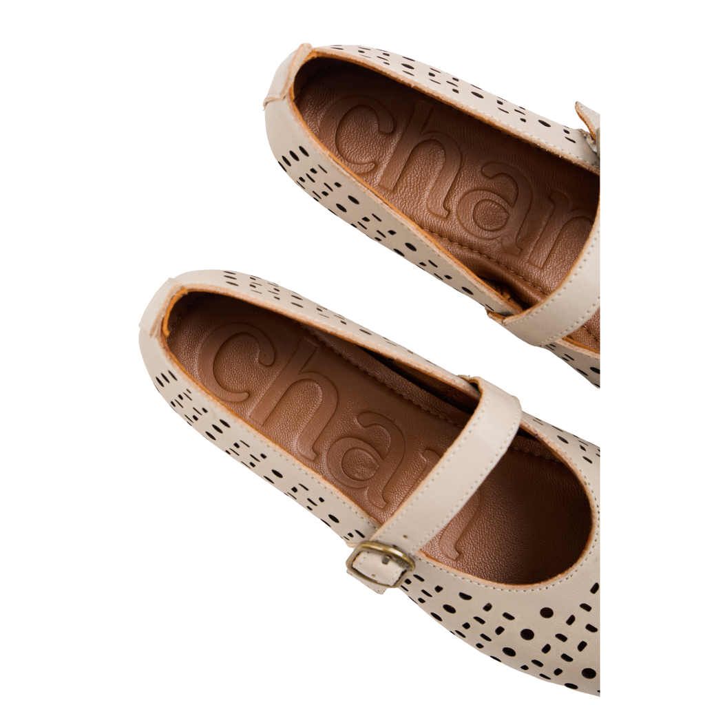 Journey – Siena Calfskin Mary Jane Flats – Smoky Grey