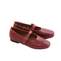 Journey – Siena Calfskin Mary Jane Flats – Red Wine