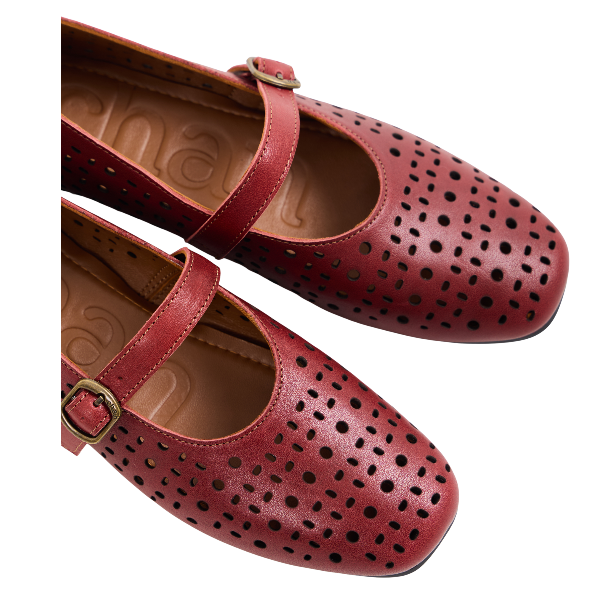 Journey – Siena Calfskin Mary Jane Flats – Red Wine