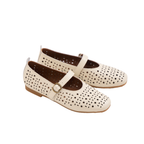 Journey – Siena Calfskin Mary Jane Flats – Ivory