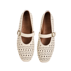 Journey – Siena Calfskin Mary Jane Flats – Ivory