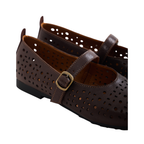 Journey – Siena Calfskin Mary Jane Flats – Chocolate