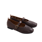 Journey – Siena Calfskin Mary Jane Flats – Chocolate