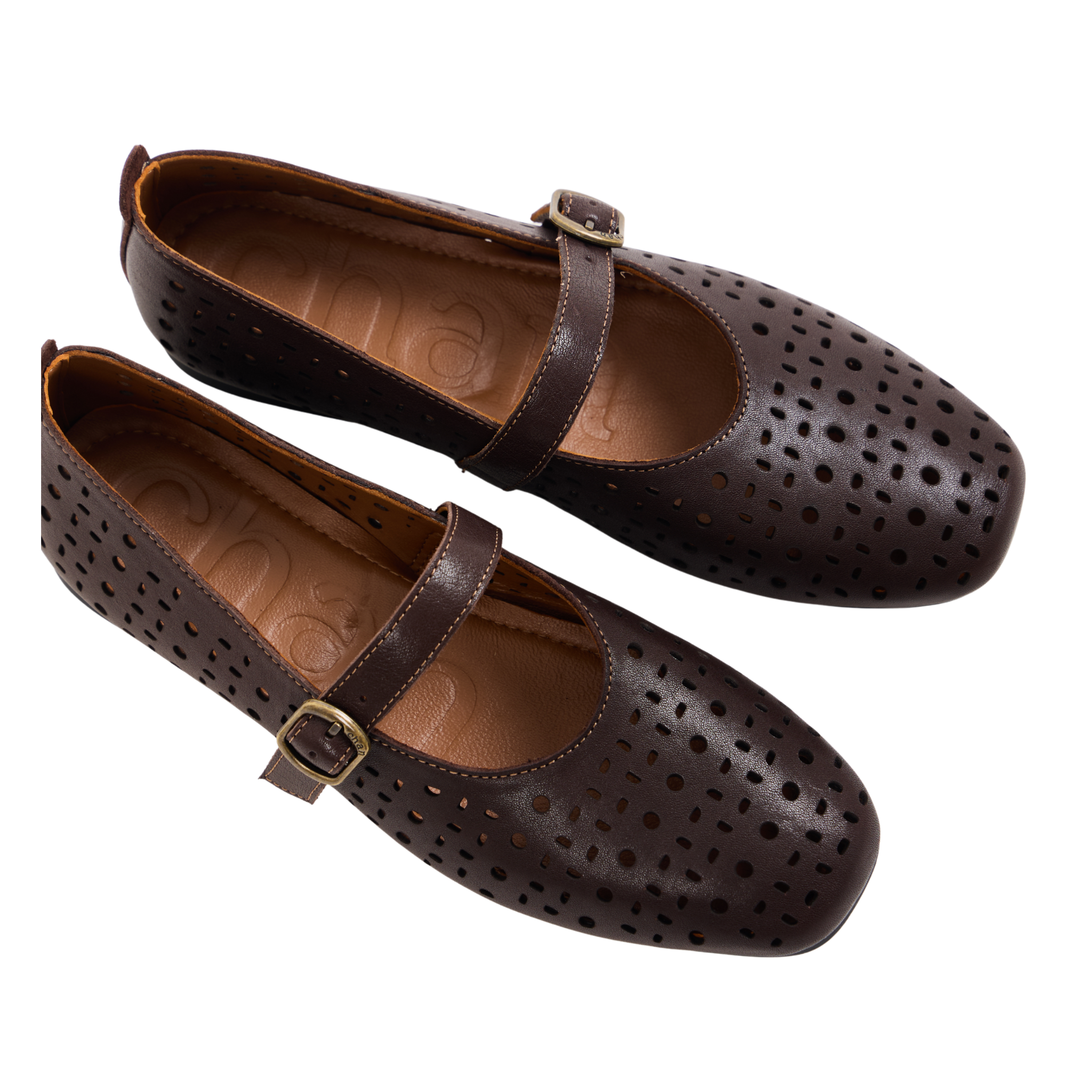 Journey – Siena Calfskin Mary Jane Flats – Chocolate