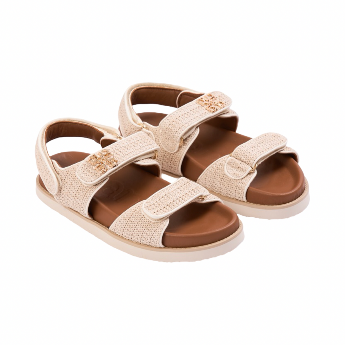 Riviera – Positano Monogram Sandals – Ivory